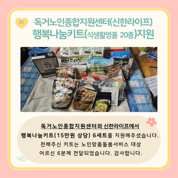2024년 신한라이프와 함께하는 「한가위맞이 행복키트 지원사업」